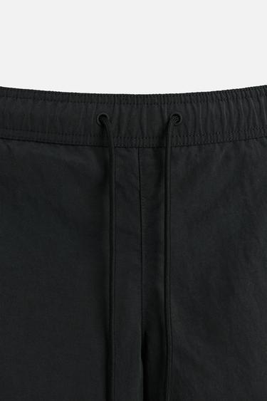 MID-LENGTH SWIMMING TRUNKS WITH CONTRAST BANDS - Black by Zara - Image 2