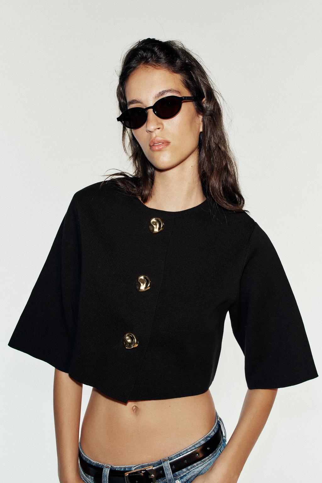 CROPPED KNIT CARDIGAN