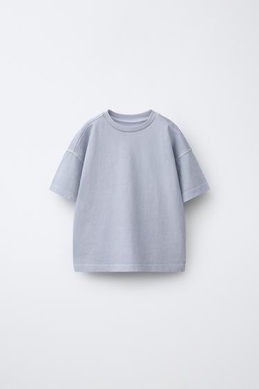 PLAIN T-SHIRT - Pearl grey by Zara
