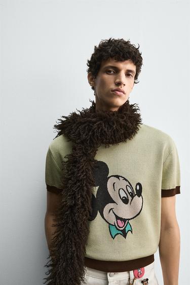 T-SHIRT EN MAILLE MICKEY MOUSE HARRY LAMBERT FOR ZARA X DISNEY - Jaune de Zara - Image 4