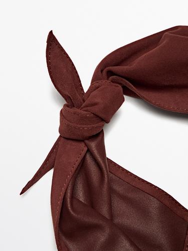 Bandana piel ante - Granate de Zara - Imagen 0