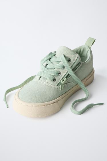 COTTON PLIMSOLLS - Green by Zara - Image 2
