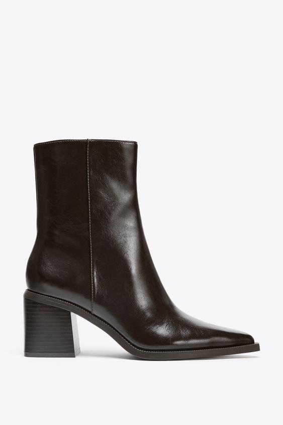 Botas Altas Botines Marrones Planos Zara Las Mejores Ofertas En