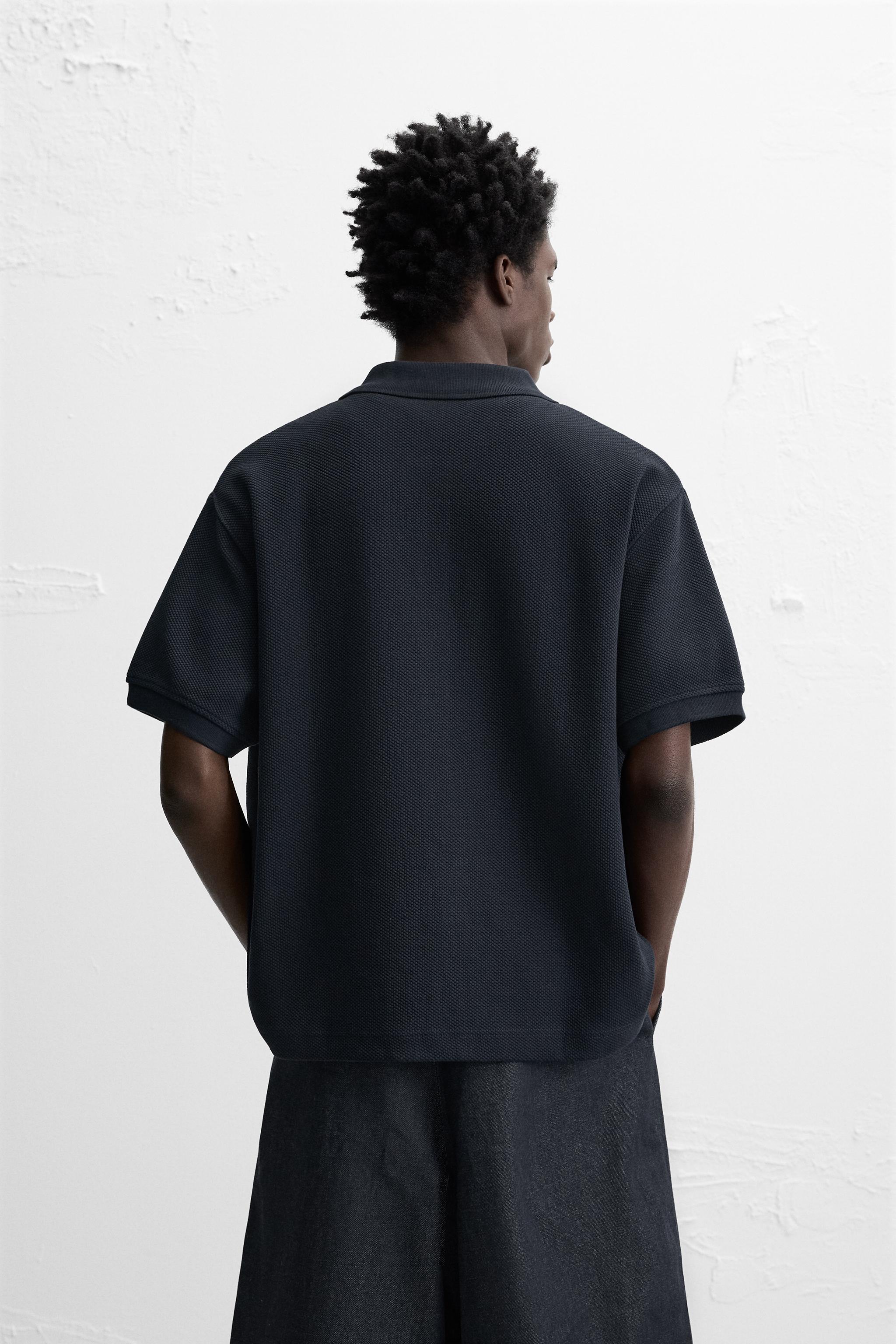 TEXTURED ZIPPER JACKET - Navy blue | ZARA United States TEXTURED ZIPPER JACKET - Navy blue | ZARA United States