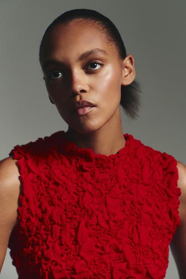 TEXTURED KNIT TOP - Red by Zara - Image 1