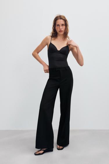 Zara POLYAMIDE BLEND TOP - Black