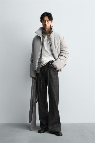 WATER-REPELLENT QUILTED JACKET - Pearl grey by Zara