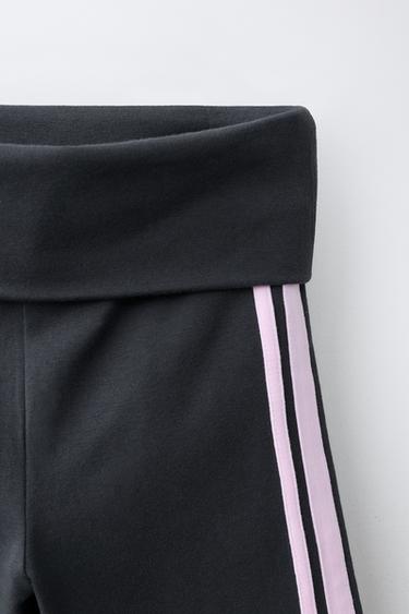 FLARE LEGGINGS WITH SIDE STRIPES - Anthracite grey by Zara - Image 2