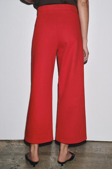 PANTALON TAILLE HAUTE ÉDITION LIMITÉE - Rouge de Zara - Image 2