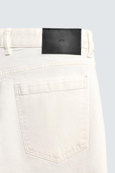 PANTALON STRAIGHT FIT TAILLE BASSE - Blanc cassé de Zara - Image 9