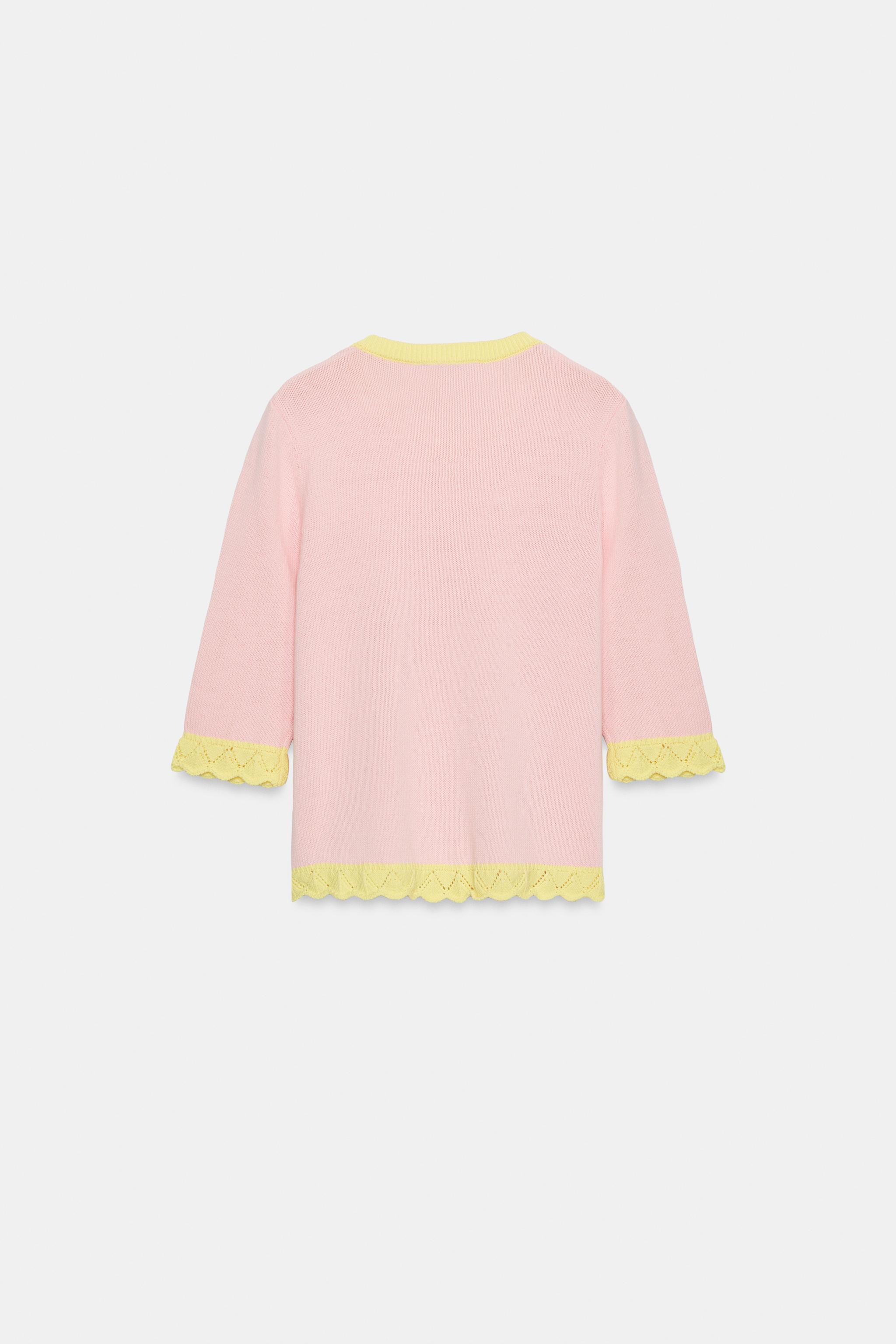 GILET EN MAILLE COMBINÉ POINTELLE
