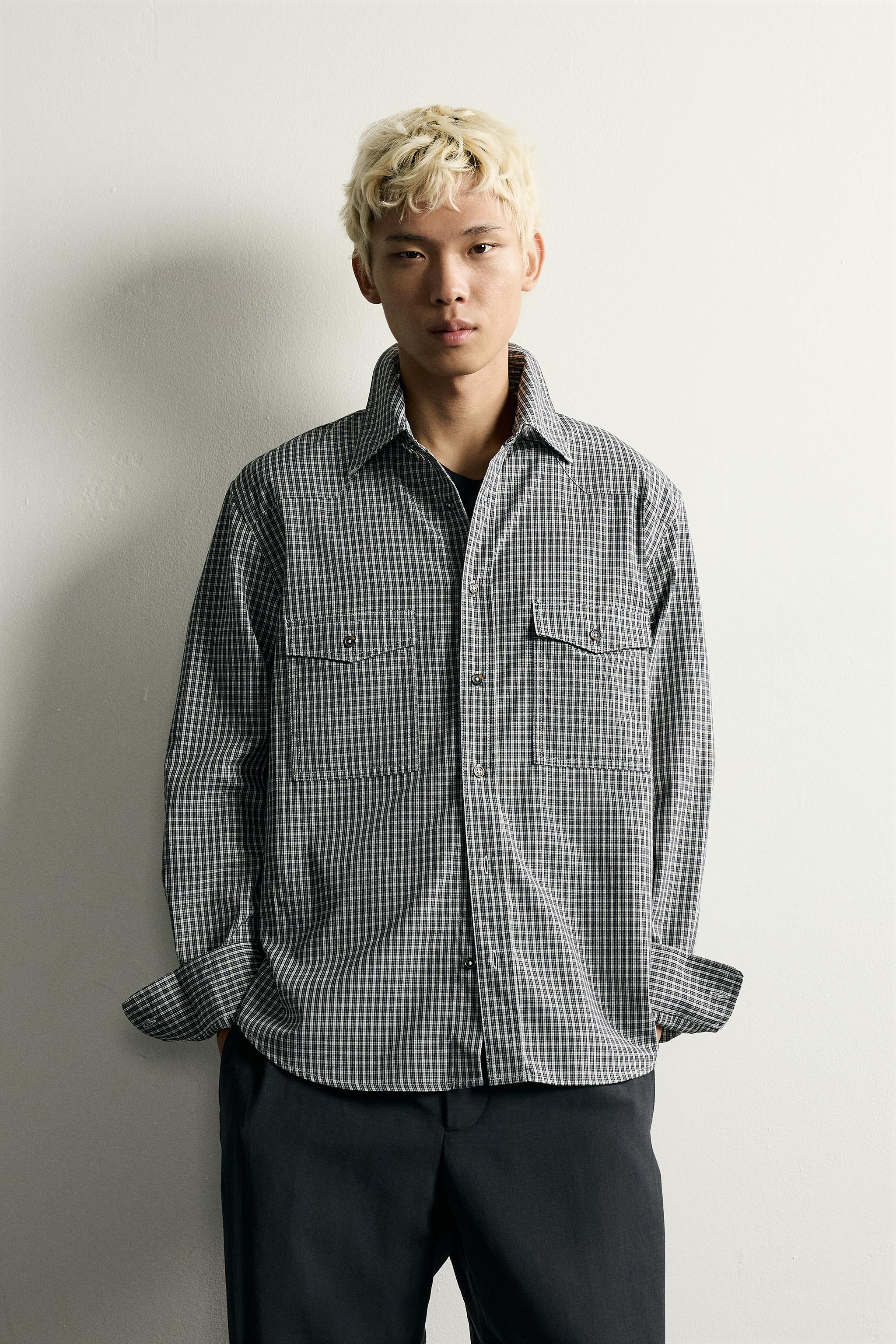 RELAXED FIT PLAID SHIRT