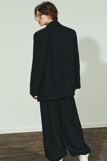 VESTE À RAYURES TENNIS AVEC POCHES - Bleu marine de Zara - Image 4