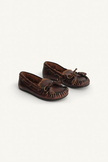 MOCASSINS DE PELL LIMITED EDITION - Marró de Zara