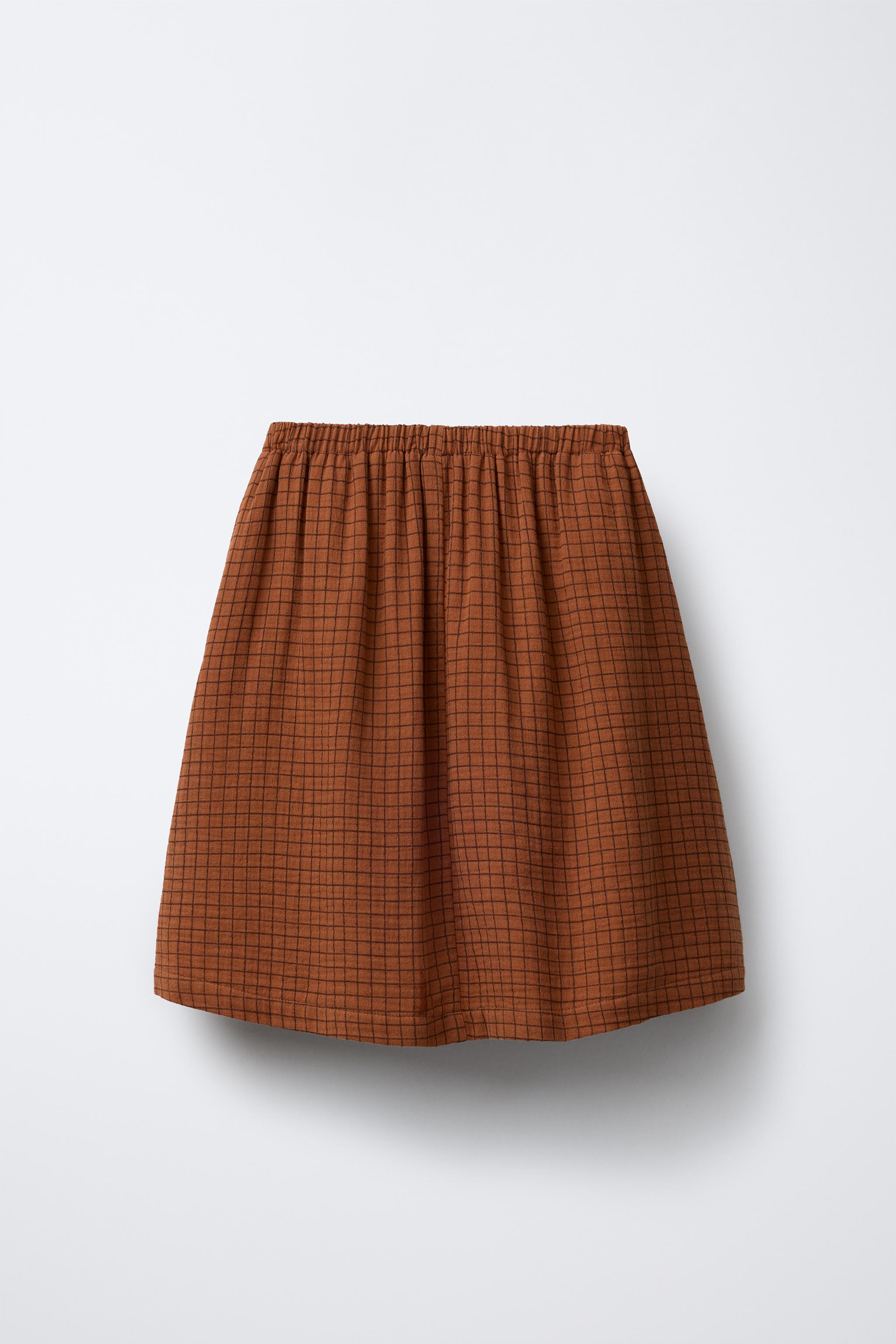 BENSIMON ® X ZARA PLAID AND BOW MIDI SKIRT