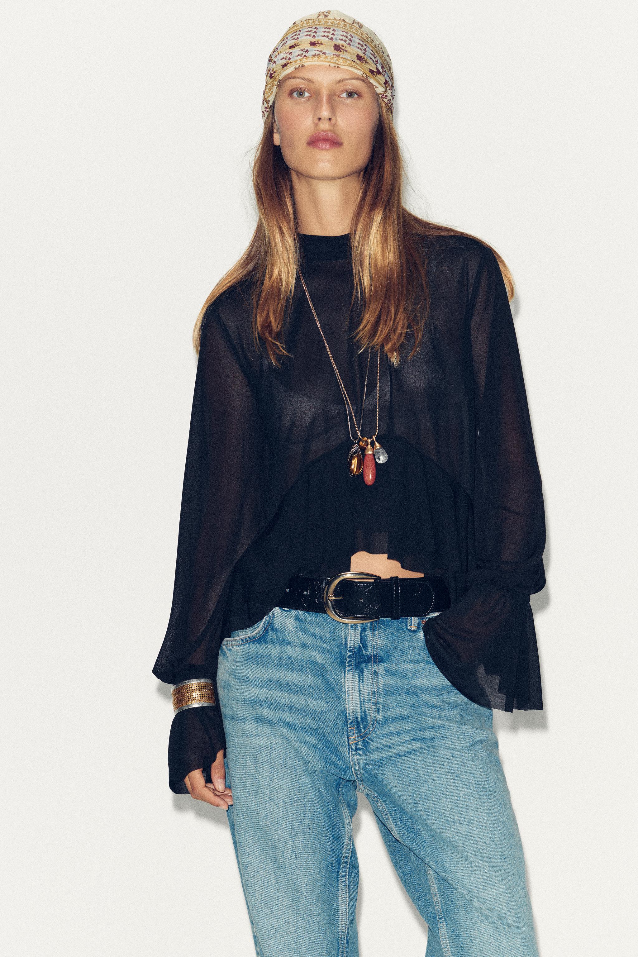 ８点❤️☘️T17099☘️ZARA レースアップ 長袖 リブ トップス M 8点❤️☘️T17099☘️ZARA レースアップ 長袖 リブ トップス M