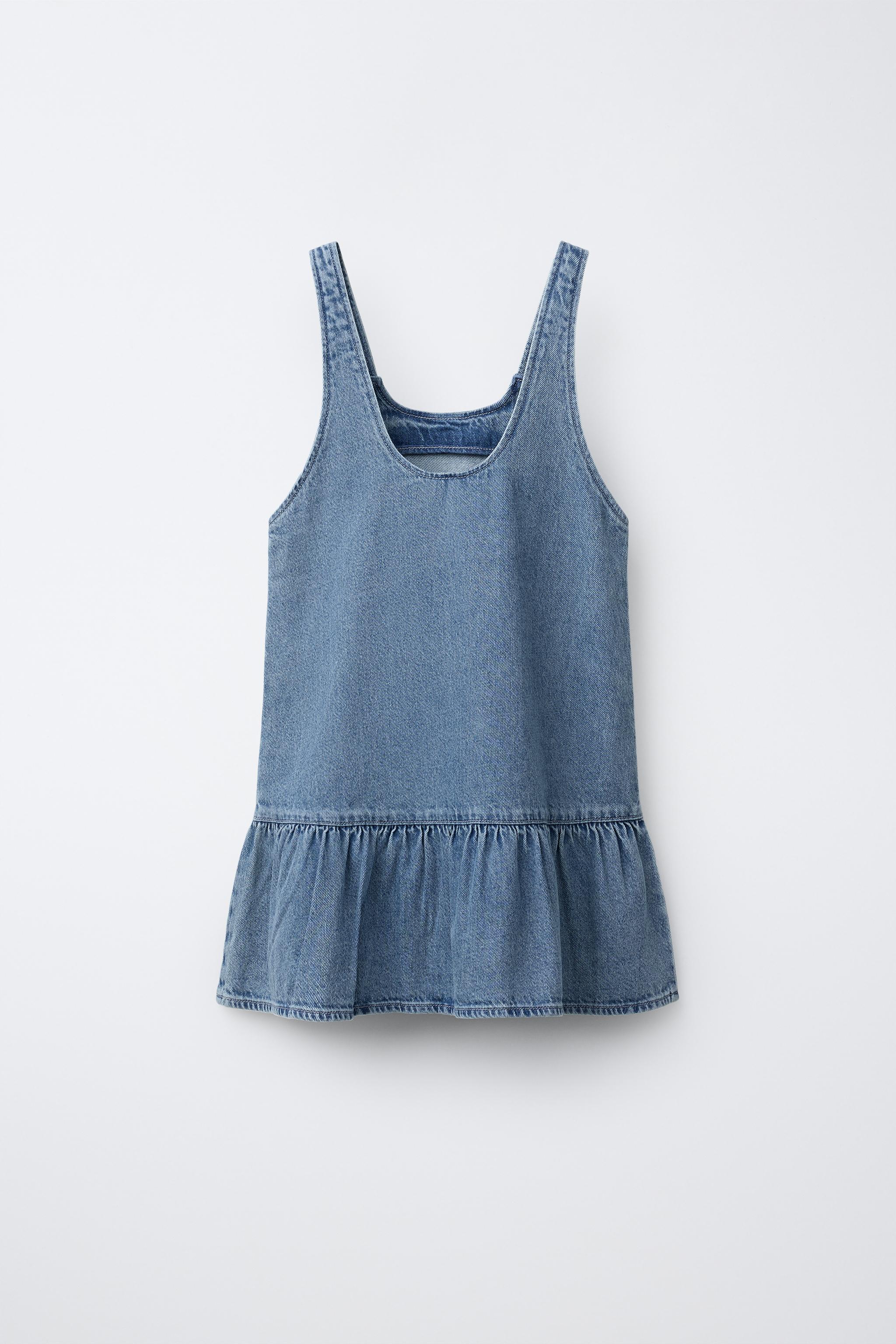 ROBE EN DENIM À FLEURS BRODÉES