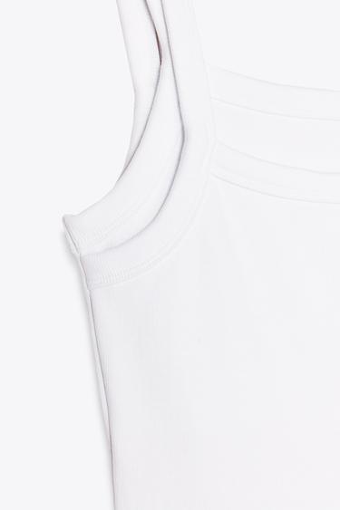 DOUBLE LAYERED VEST TOP - White by Zara - Image 7