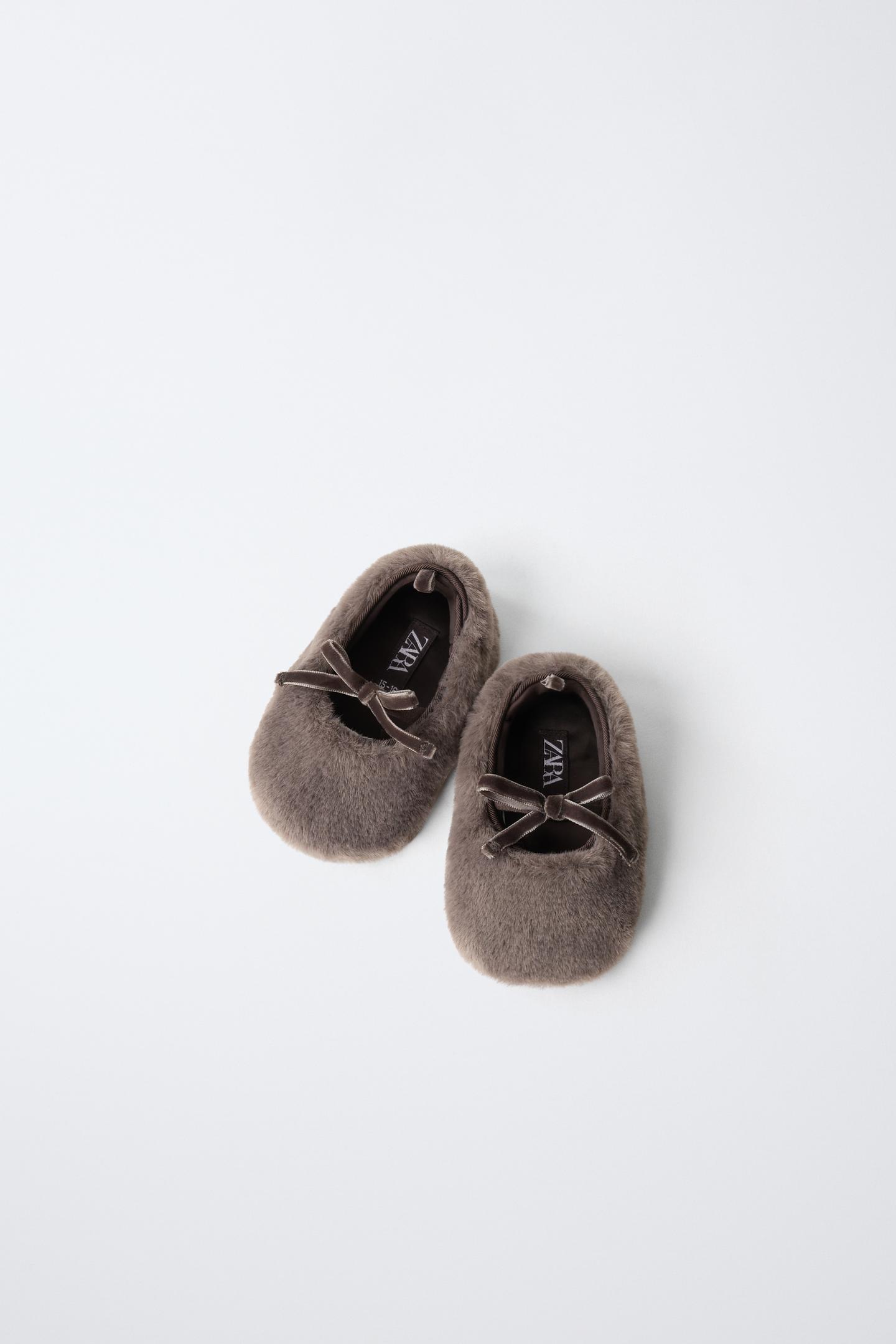 Детские балетки Zara Bow Hair Ballet, цвет: Серо-коричневый серый — фото 8
