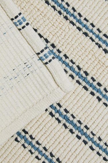 TAPIS DE BAIN RAYURES - Écru / Bleu de Zara - Image 2