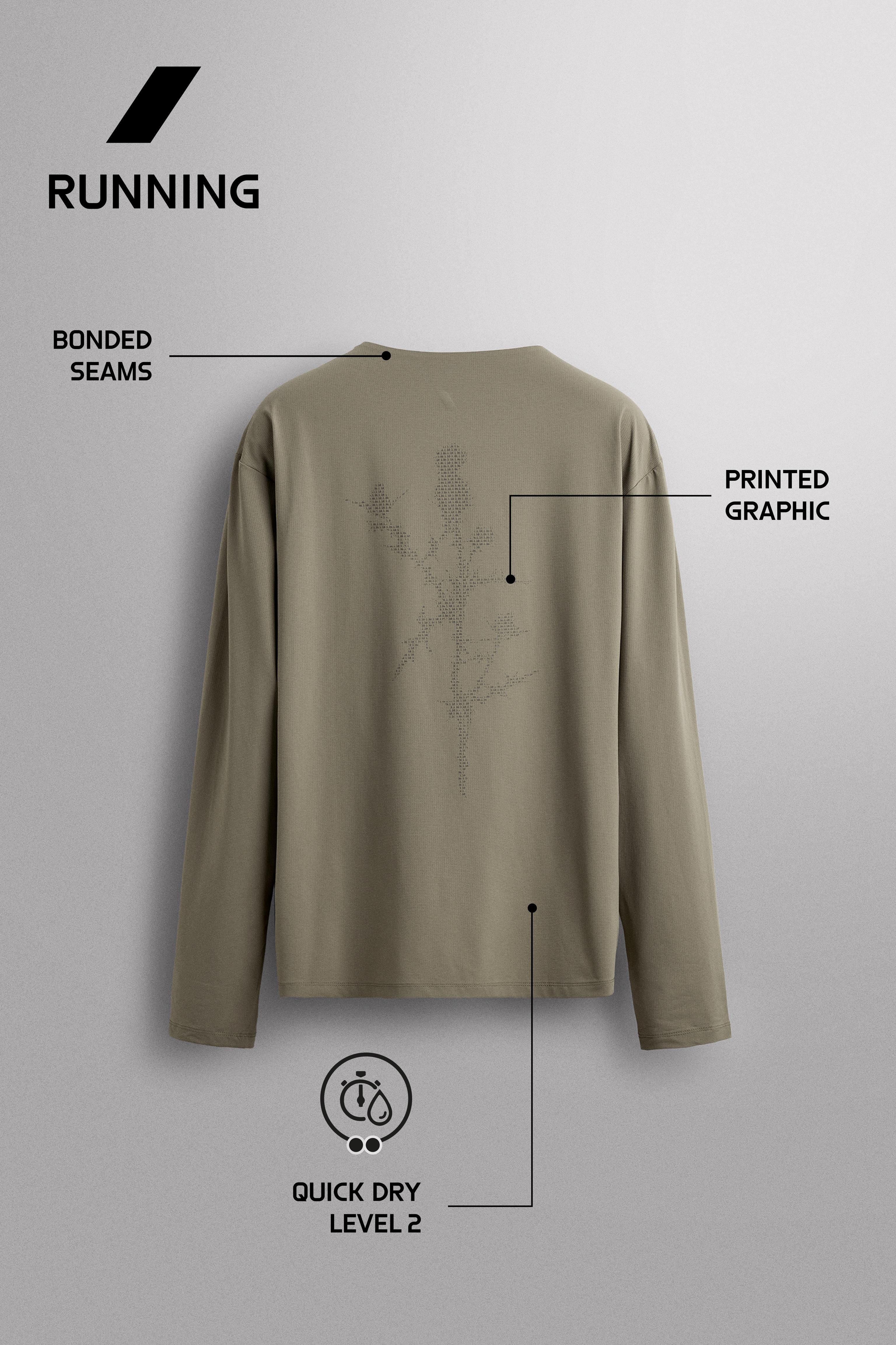 T-SHIRT TECHNIQUE RUNNING MANCHES LONGUES GRAPHIQUE