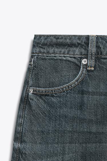 JEANS Z1975 STRAIGHT FIT HIGH-WAIST - Blue / Green by Zara - Image 10