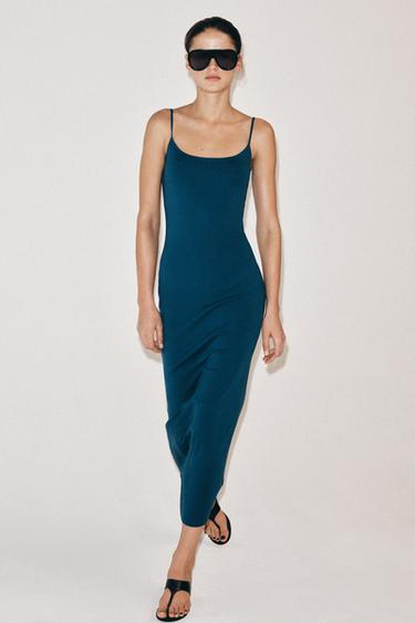 STRAPPY MIDI DRESS - Duck blue by Zara - Image 0