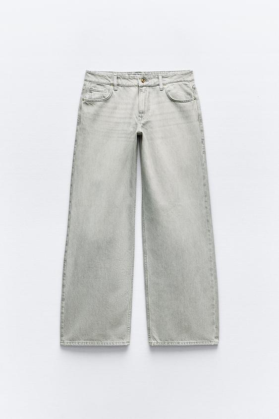 JEANS Z1975 WIDE LEG TIRO MEDIO - Gris de Zara - Imagen 3