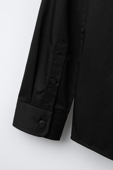CHEMISE UNIE STRETCH - Noir de Zara - Image 3