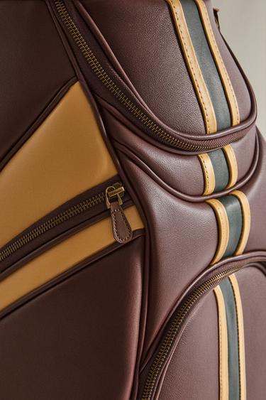 RIGID LEATHER GOLF BAG - Brown by Zara - Image 3