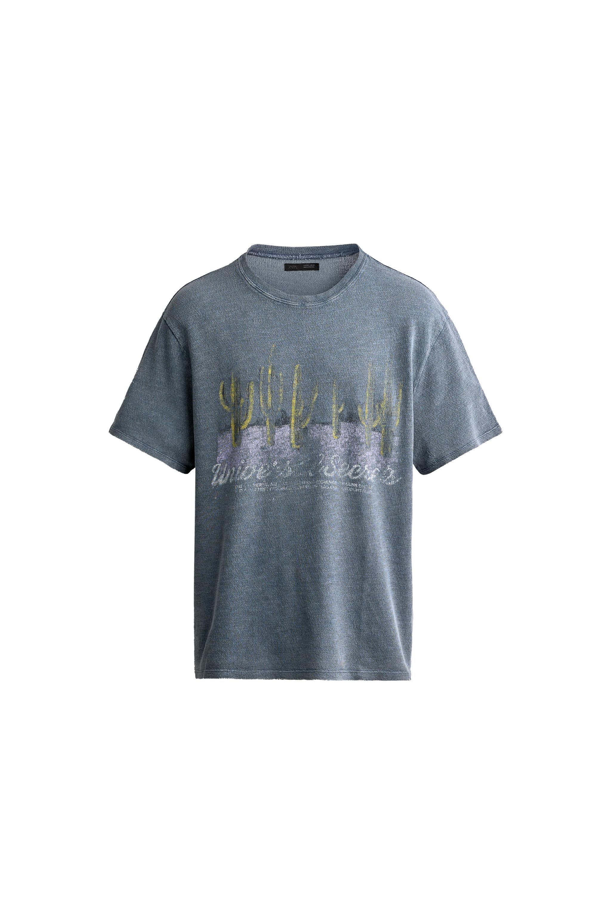 CAMISETA PUNTO ESTAMPADO LAVADO
