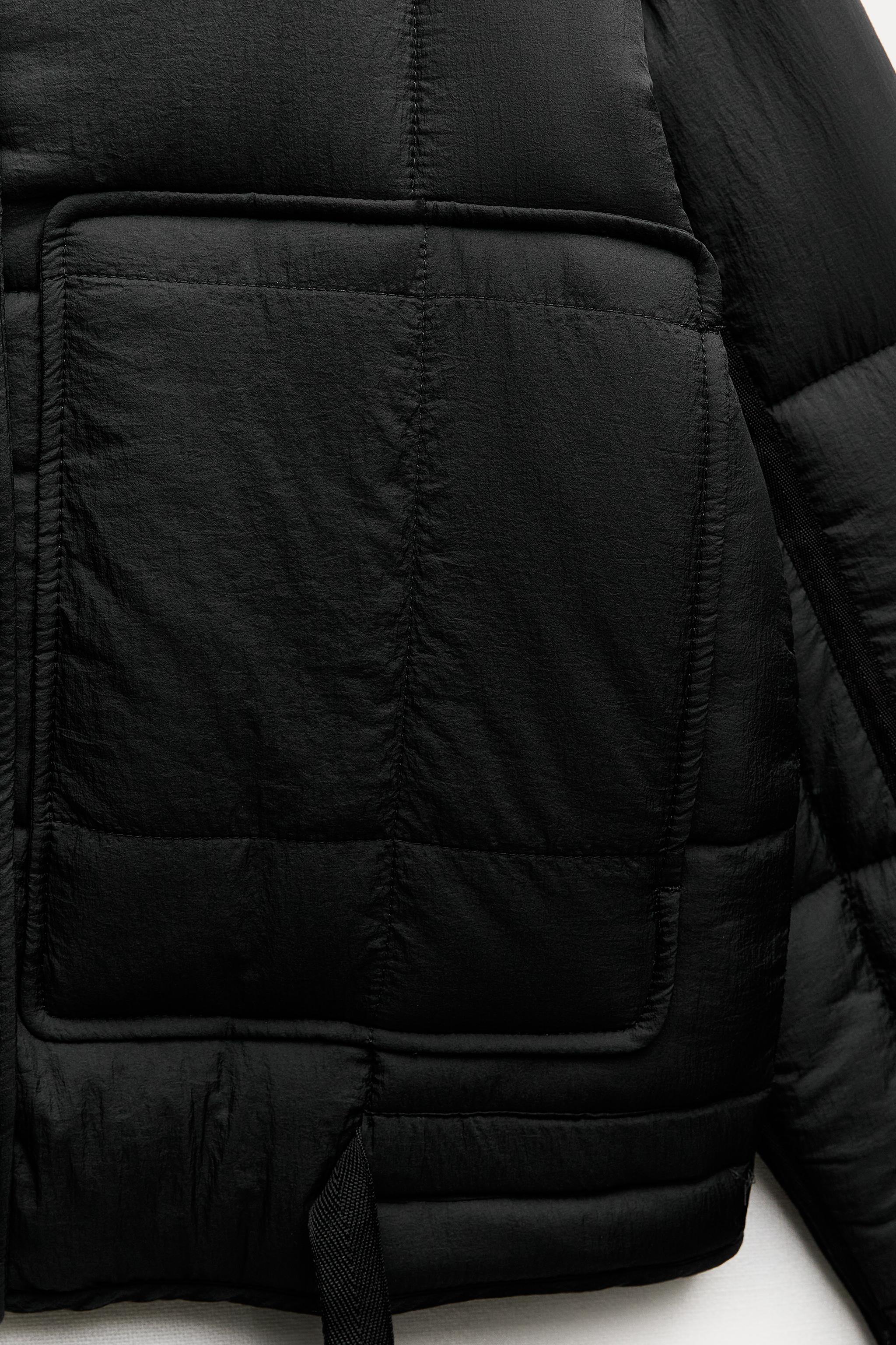 WATER REPELLENT NYLON PUFFER ANORAK ZW COLLECTION - Black | ZARA 