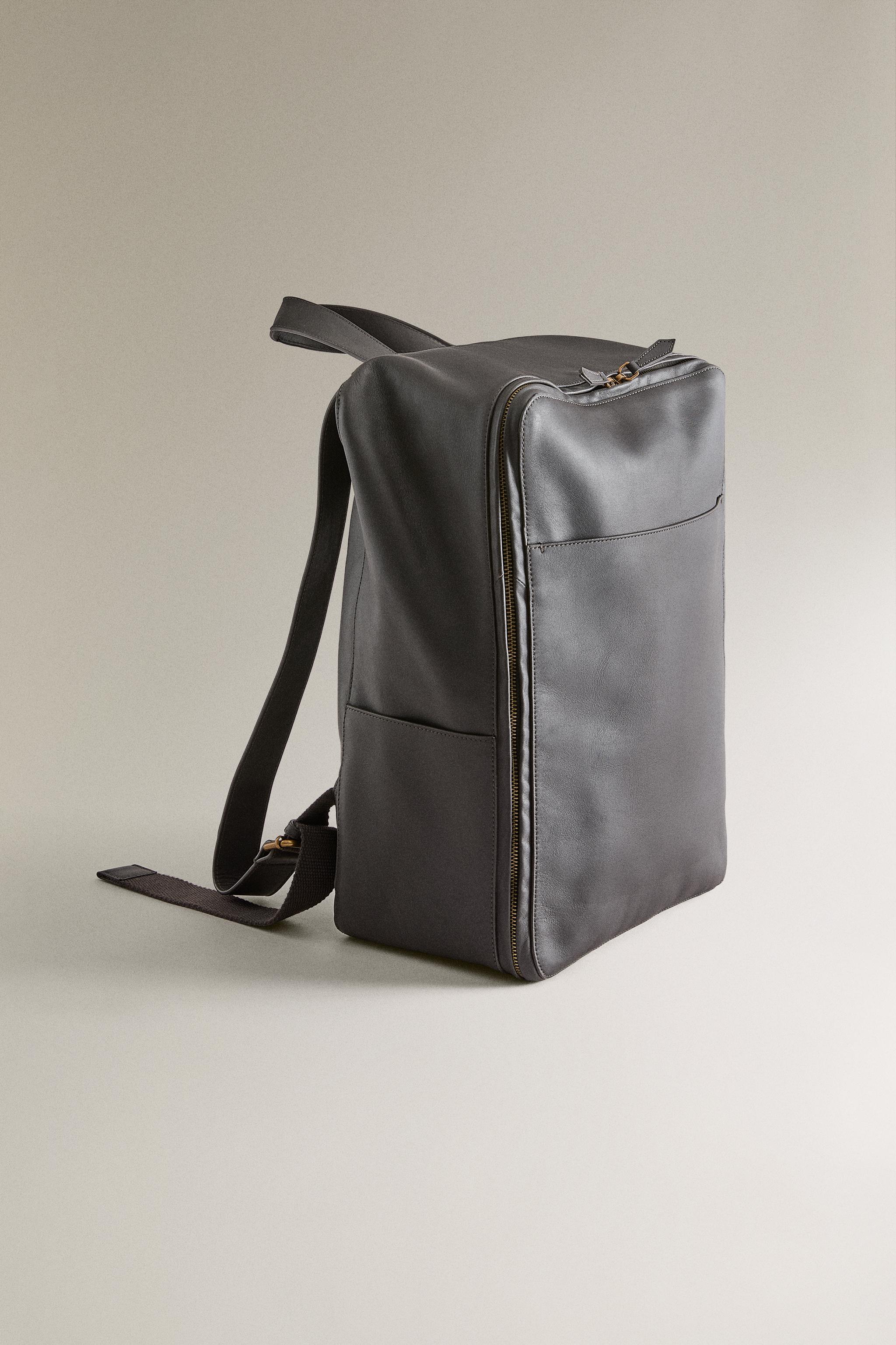 cheap men leather backpack Men's Leather Rucksack Utility Backpack Cool Student Backpack Casual Travel