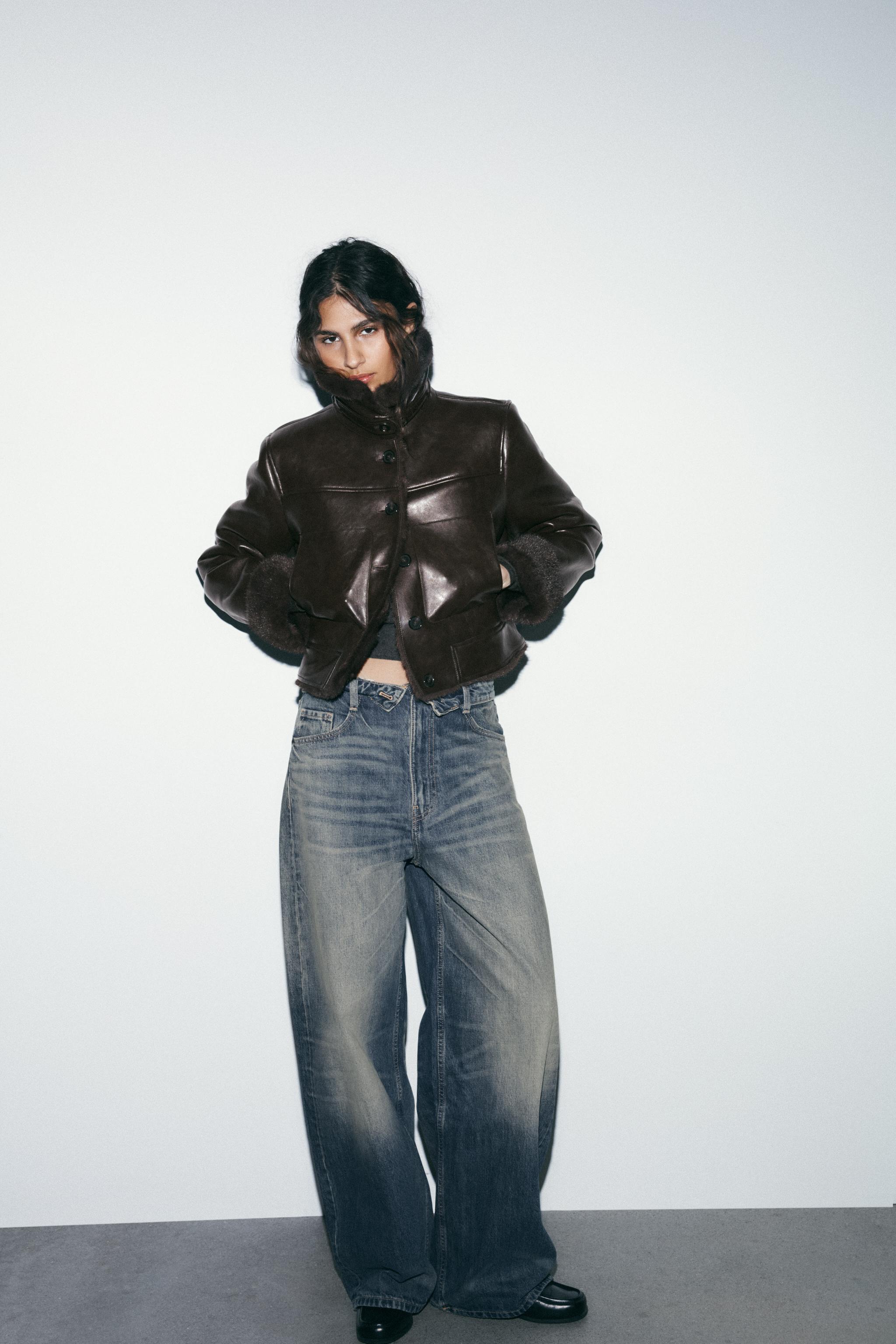 大きいサイズ　ZARA　テクスチャー ショートジャケット　ブラック　XL ジャケット - レディース ラージサイズ | ZARA 日本