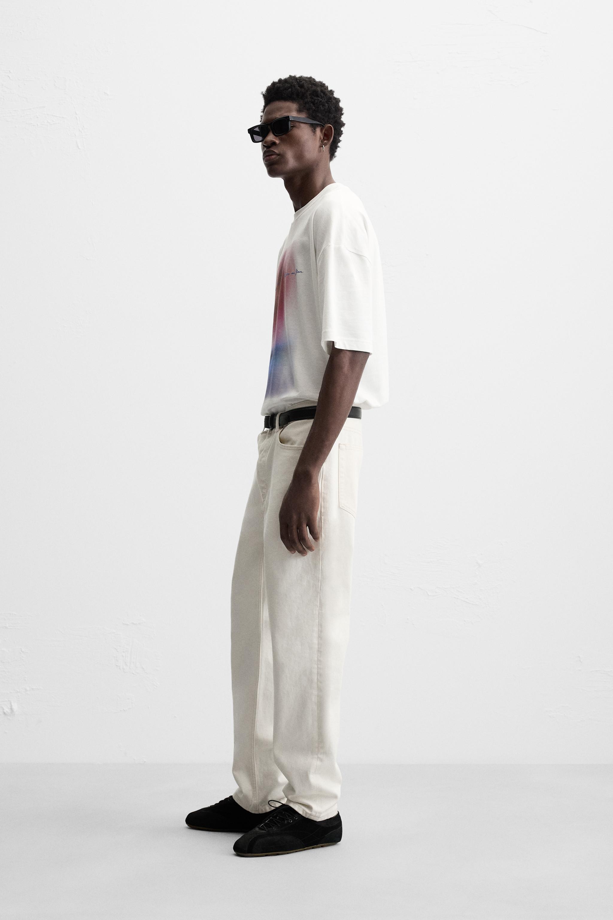 【ZARA】コントラストプリント Ｔシャツ ホワイト 4087/415/250 コントラストプリントタンクトップ - オフホワイト | ZARA Japan