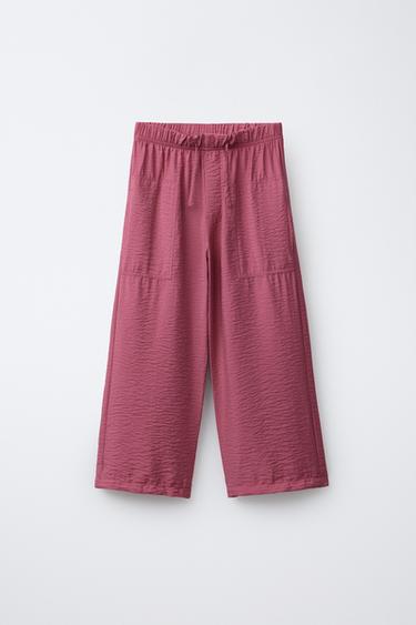 FLOWING TROUSERS - Pink by Zara