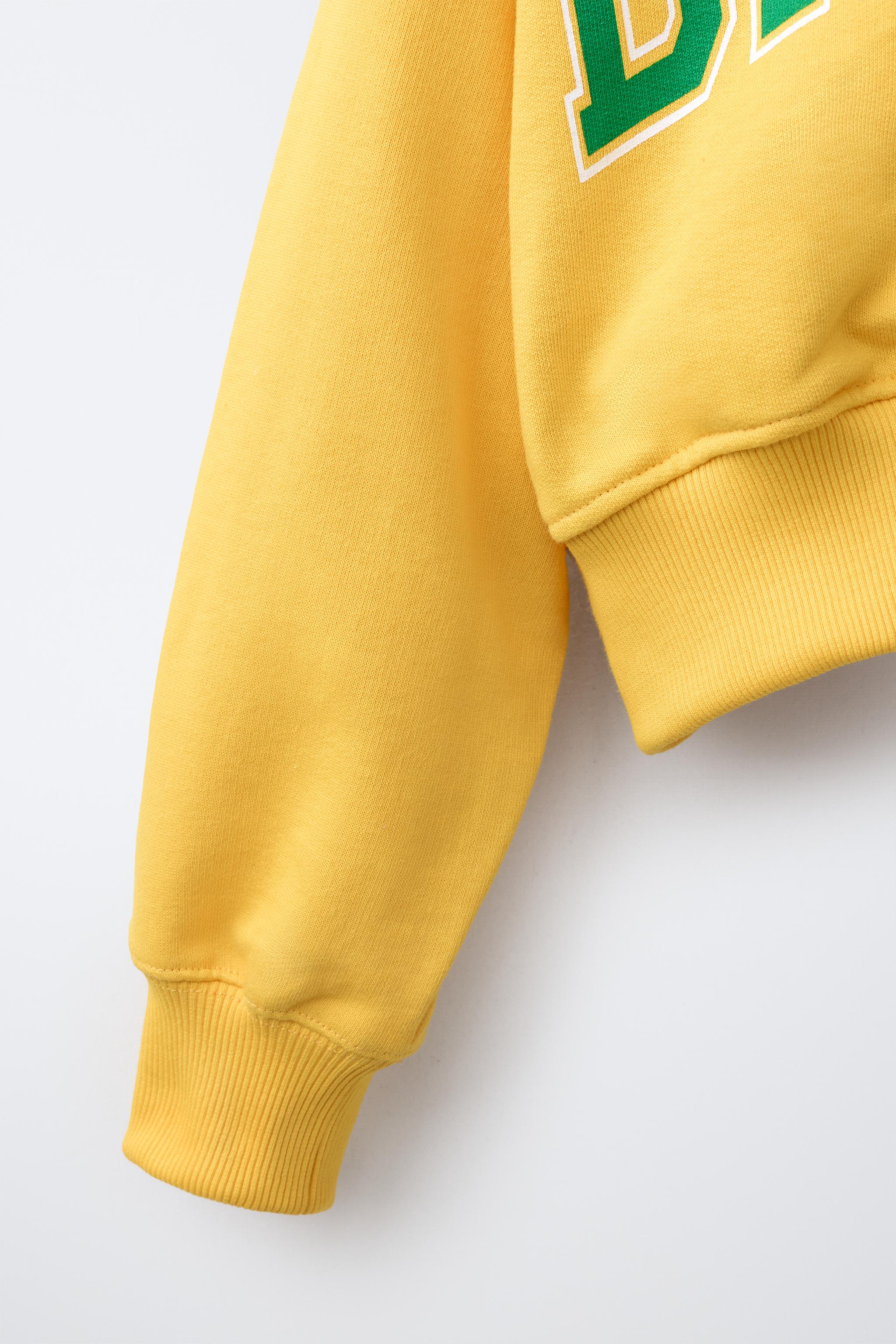 Детские худи Zara CROPPED BRASIL ZIP SWEATSHIRT — фото 5