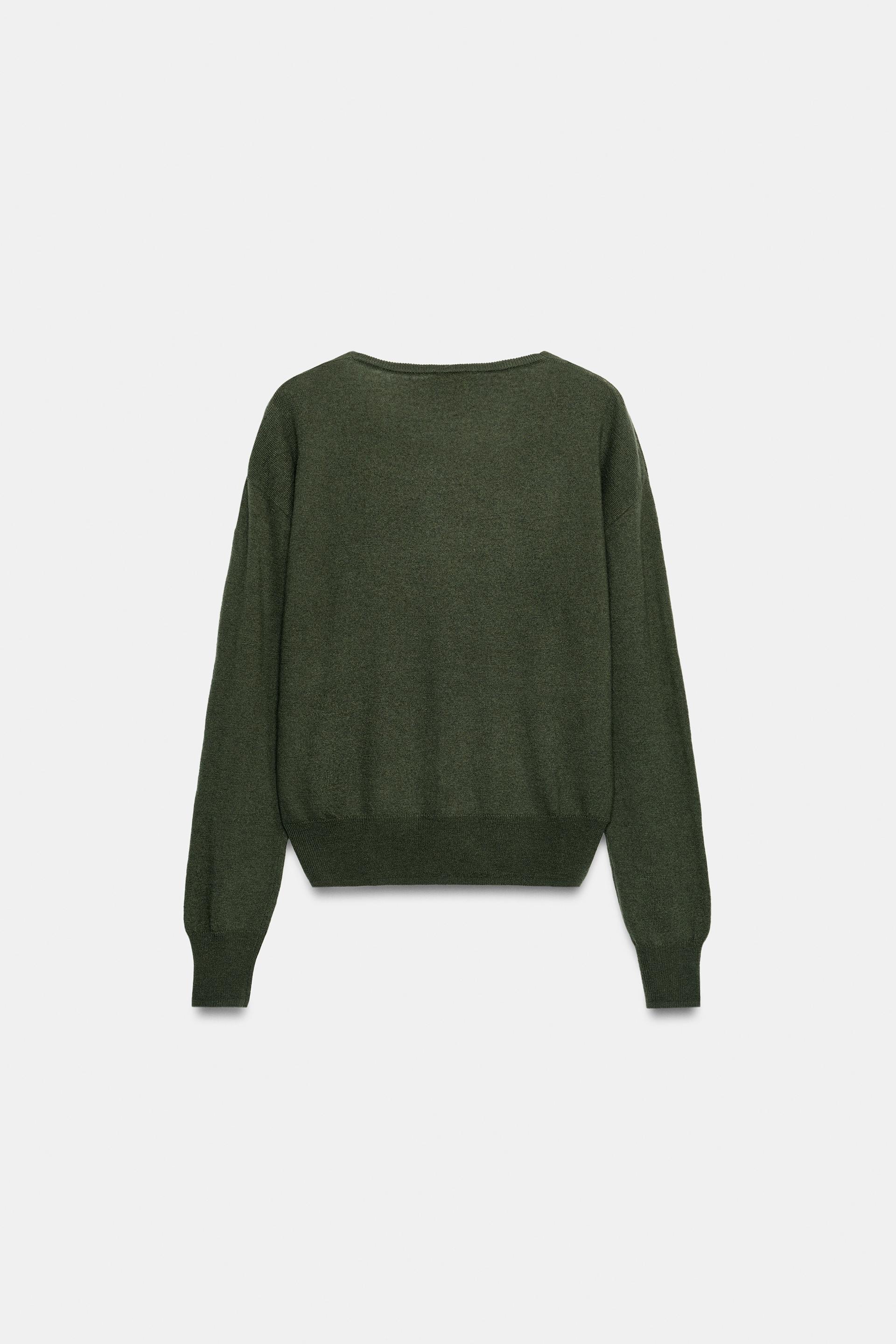 EXTRA-SOFT 100% WOOL V-NECK SWEATER thumbnail 5