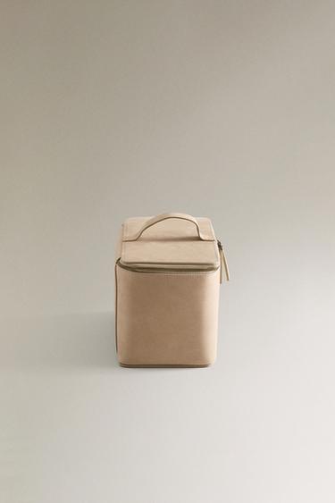 TROUSSE DE TOILETTE MALLETTE CUIR NUBUCK - Blanc écru de Zara - Image 2