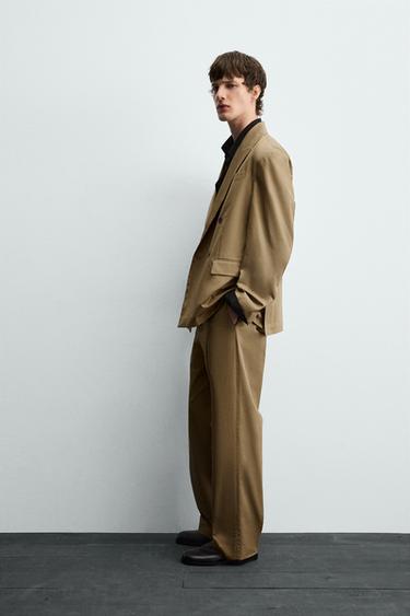 LIMITED EDITION DOUBLE-BREASTED BLAZER - camel by Zara - Image 3