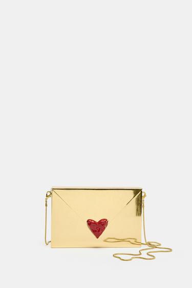 Zara METALLIC BOX BAG - Gold