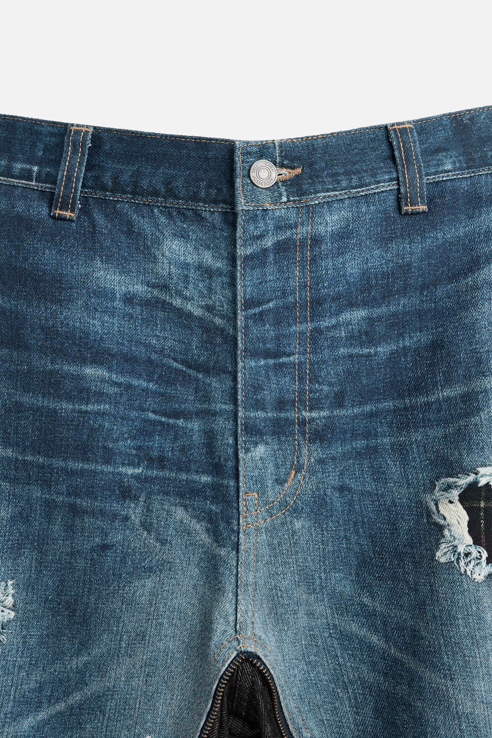ANDERSSON BELL X ZARA DETACHABLE LAYERED JEANS - Mid-blue