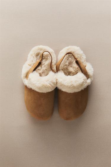 KIDS' WARM LEATHER CLOGS - Brown by Zara - Image 5