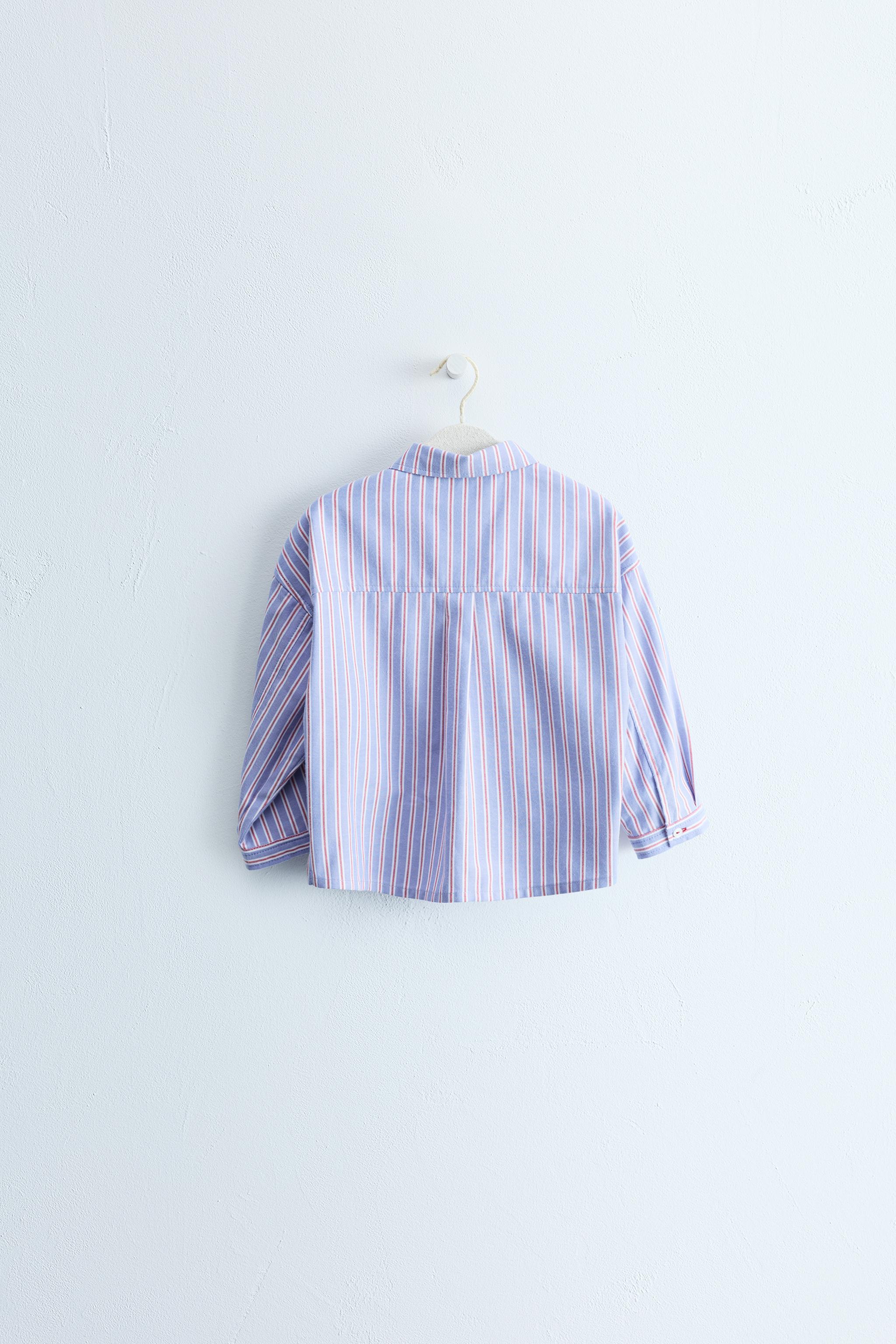 Детские рубашки Zara TIMELESS - STRIPED POCKET SHIRT — фото 2