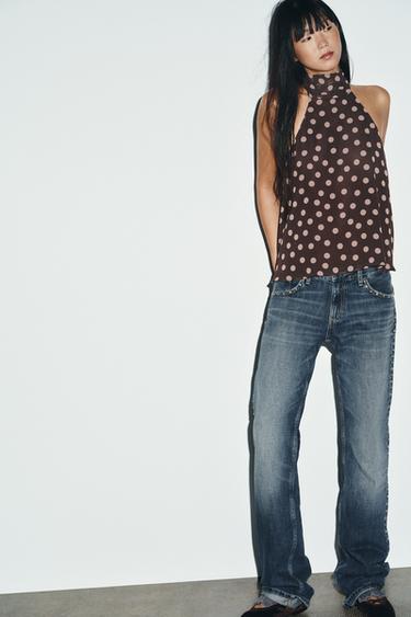 HALTER TOP WITH TIED DETAIL - Brown by Zara - Image 6