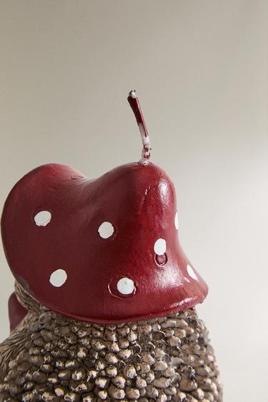 CHRISTMAS HEDGEHOG CANDLE - Grey by Zara - Image 3