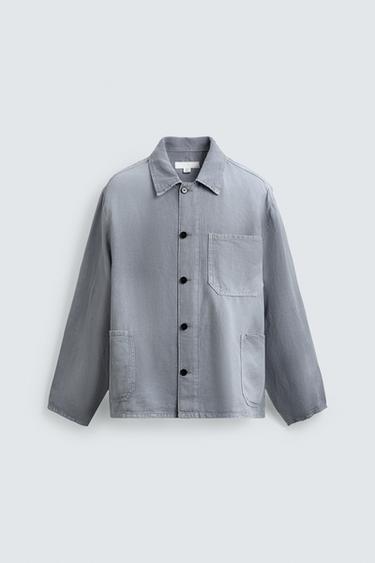 НАТКОШУЛА RELAXED FIT ОД ПАМУК – ЛЕН - Сина од Zara