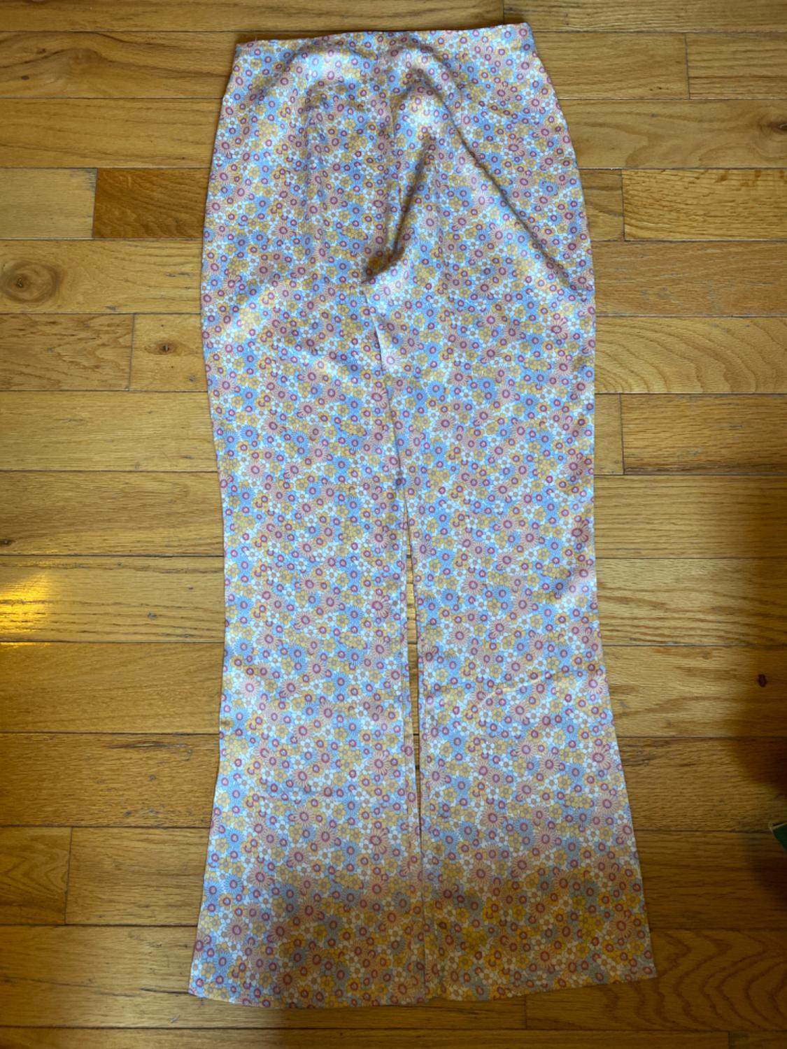 SATIN EFFECT PRINTED PANTS - Image 2