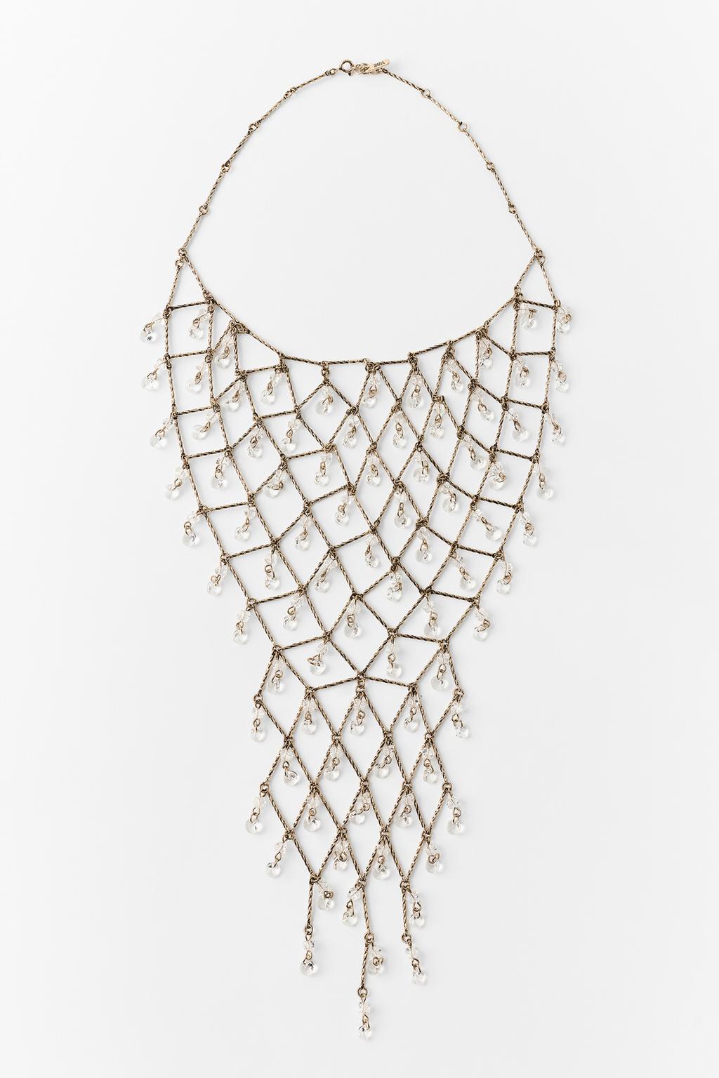 METAL JEWEL BIB NECKLACE