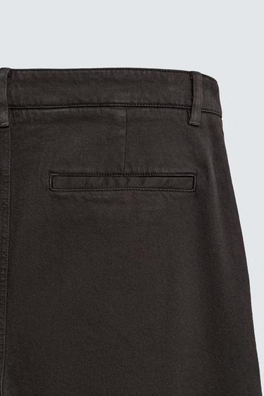 PANTALON STRAIGHT FIT À PLIS - Marron de Zara - Image 9